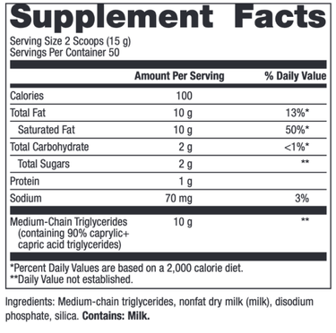 MCT Powder 50 servings * Metagenics Supplement - Conners Clinic